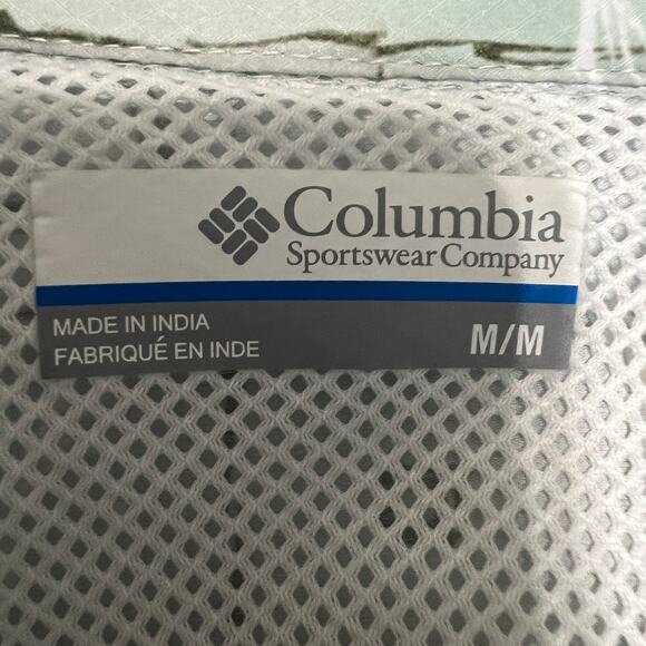 Men's Columbia PFG Mint Green and Gray Short Sleeve Fishing Shirt Size M NEW - Picture 4 of 8